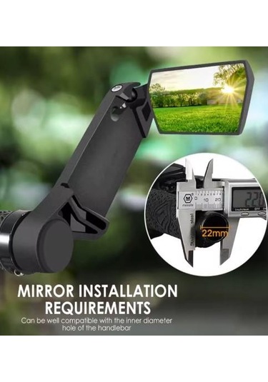 Xbyc 419 360 Dönebilir Katlanabilir Dayanıklı Gidon Boynuzlu Bisiklet Dikiz Aynası