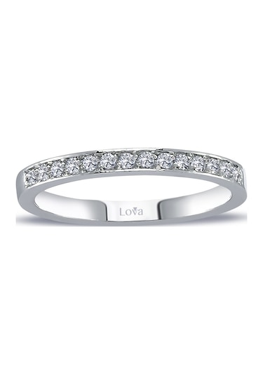 Lova 0,16 Karat Pırlanta Yarımtur Yüzük - 1040173