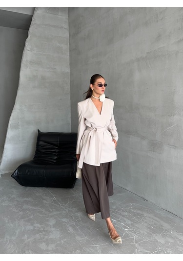 Taş Elegant Kuşaklı Ceket TAŞ Taş