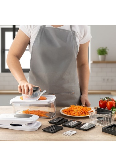 Emsan Smart Hazneli Doğrayıcı Beyaz 10 Parça Beyaz