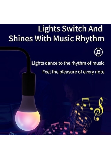 Sones Pcs Tuya Ty-10w Rgb+cct Bluetooth Cep Telefonu Kontrolü Akıllı Led Ampul Topu