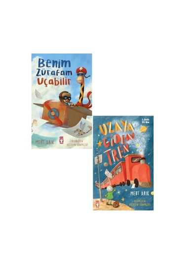 Mert Arık 2 Kitap Set / Benim Zürafam Uçabilir - Uzaya Giden Tren