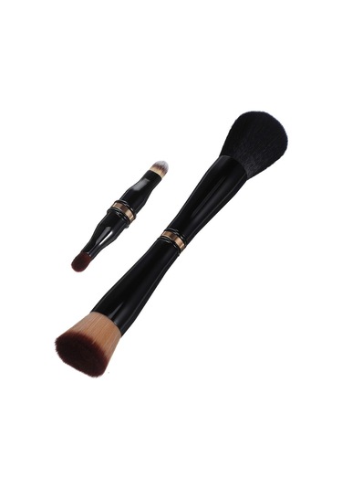 Makyaj Fırçası Çift Taraflı Makyaj Fırçası Seyahat 4'ü 1 Arada Makyaj Fırçası Makyaj Yüz Fırçası Kapatıcı Fırçası