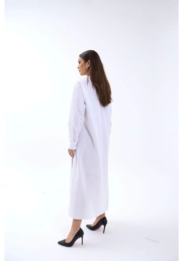 5857 Elbise-beyaz Beyaz