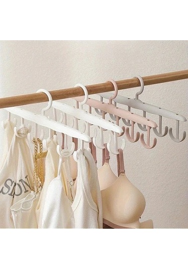 Tongdashop Beyaz 12'li Döner Askılık - Kravat, İç Çamaşırı, Yelek, Etek Dolap Düzenleyici beyaz