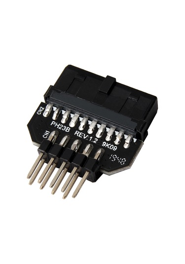 Yaozixa Ph23b Siyah Usb3.0 19pin Ana Kart Çevirici, Usb2.0 9p Ön Panel Bağlantı Kolu Adaptörü