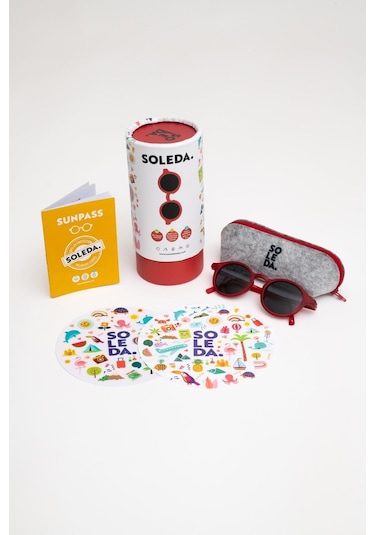 Soleda 3-6 Yaş Çocuk Güneş Gözlüğü Red
