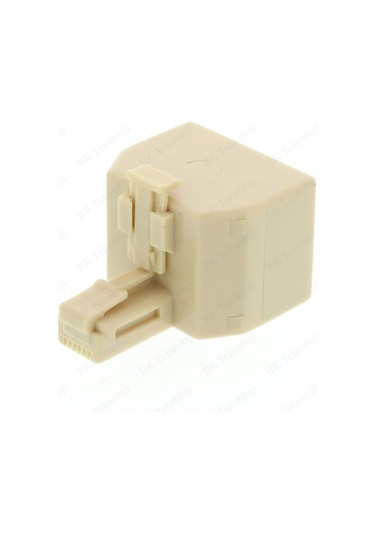 RJ11 6P4C 2'li Telefon Hattı Çoklayıcı Y-Splitter Adaptörü
