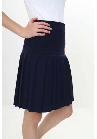 Toontoy Kız Çocuk Yarı Piliseli Okul Etek Lacivert