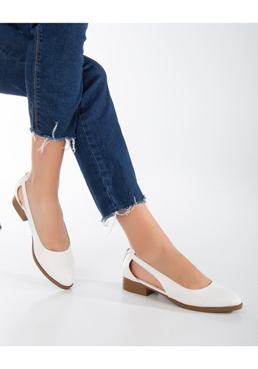 Volpen Cilt Kısa Topuk Ayakkabı Mint Yeşil Beyaz