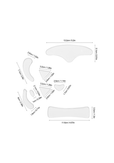 Youtek 13 Adet Silikon Kırışıklık Yama Seti - Alın, Yanak Ve Boyun İçin Anında Düzgünleştirici Cilt Bakımı