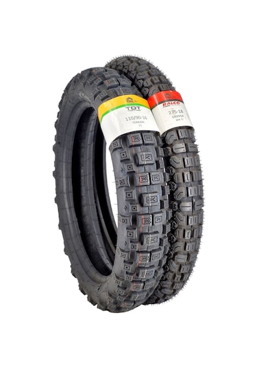 Set 110/90-16 Tt Ve 275-18 Tt Motosiklet Lastikleri