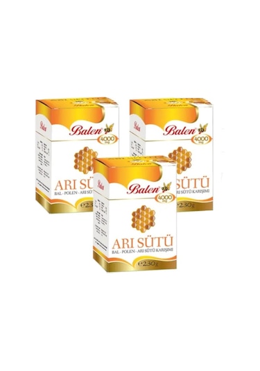 Balen 4000 MG Arı Sütü Bal Polen Karışımı 3 x 230 G
