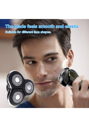 Yifomall Üç Bıçaklı Yedek Başlıklar Yıkanabilir Elektrikli Tıraş Başlıkları Philips No-relco Sh90 S9000 Rq10 Rq12 İçin Yedek