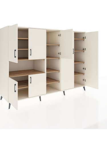 Kronos Dolap 13 Raflı 7 Kapaklı 220x59x163 Aytaşı-aytaşı/çam Aytaşı-aytaşı/çam