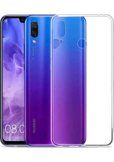 Huawei P Smart 2019 Kilif Seffaf Silikon Hibrit Case 390885542