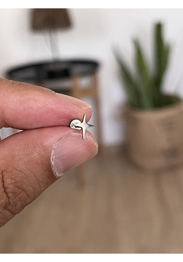 316 L Cerrahi Çelik Tragus Helix Kıkırdak Conch Minimal Kutup Yıldızı Piercing Renkli