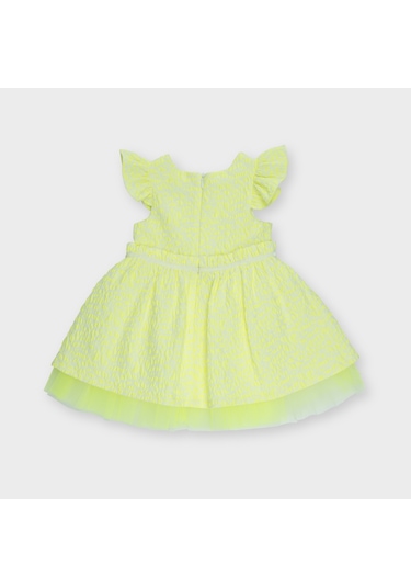 Kız Çocuk Fırfır Detaylı Dokulu Elbise 2411gb26002-4512 001