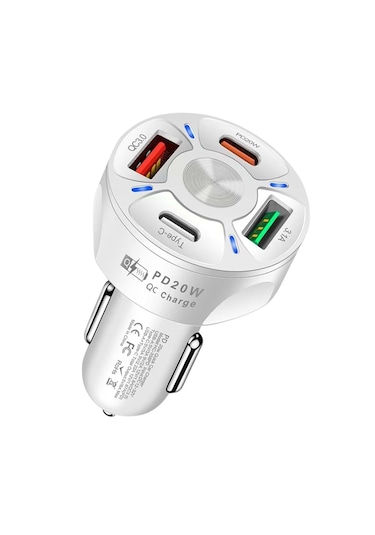Concord C-776 3x Usb-c 1x Usb A Fast Araç Şarjı Qc 3.1a Pd20w Usb C