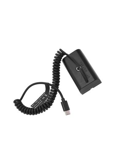 Geeroyoo Type-c Girişli F550 Yaylı Kablolu Sahte Pil - Monitör Ve Dolgu Işığı İçin Kararlı Güç Adaptörü