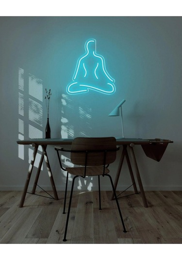 Twins Led Yoga Yapan Insan Figürlü Neon Tabela Buzmavisi Model:model:30163366