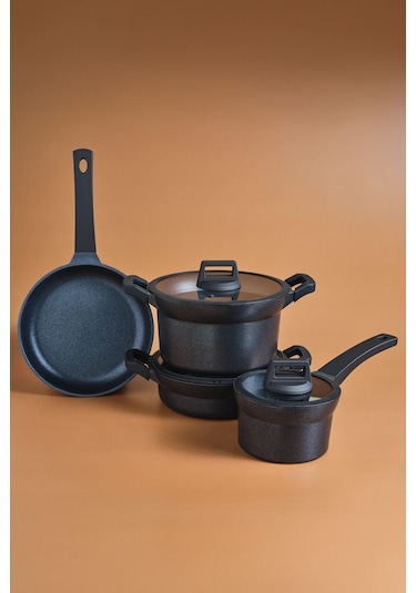 Karaca  Biodiamond Riga İndüksiyon Tabanlı  7 Parça Döküm Tencere Seti