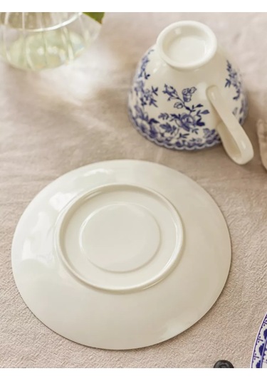 Roomi Seramik Çay Takımı 190 Ml Vintage, Kupa Ve Tabağı Seti 196192564 Beyaz