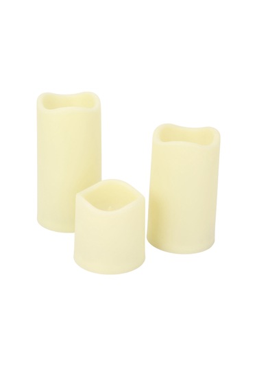 Shineyee Rgb Led Mum Işıkları Kumandalı Renk Değiştirilebilir 3'lü Set Büyük-orta-küçük Evlilik Parti Bayram Dekorasyonu Ateşsiz Plastik Işık Pil Dahil Değil Diğer