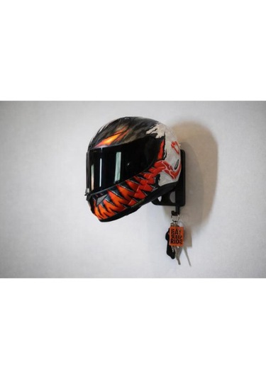 Motosiklet Kask Duvar Askısı Anahtarlıklı Kask Tutucu