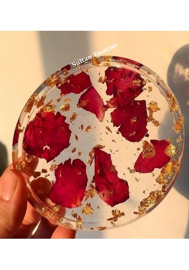 4 Lü Epoksi Bardak Altlığı - 122 Şeffaf