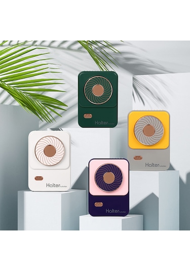 Mufunye Taşınabilir Şarjlı Mini Fan - Boyun, Bel Veya Masa Üzerinde Kullanım - 3 Hız Ayarlı - 1200mah Pil