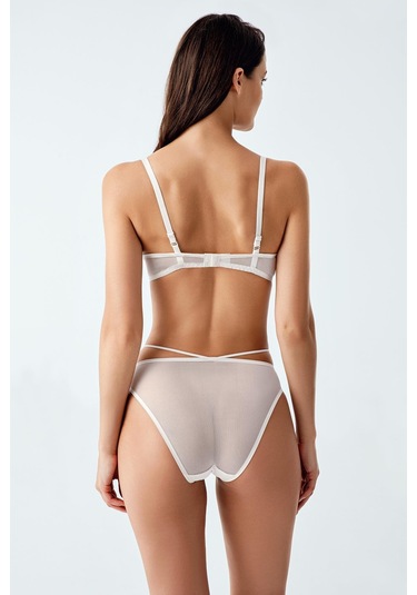 Luw 6110 Ekru Dolgulu Sütyen Külot 2Li Takım Ekru