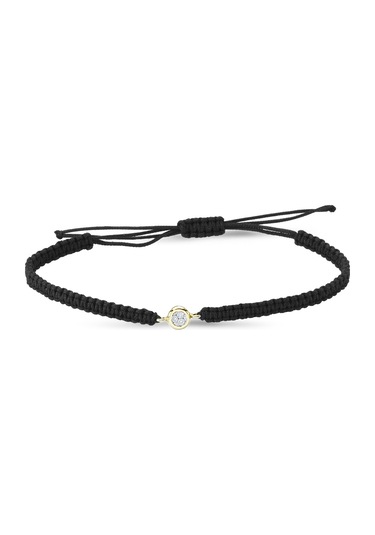 Pırlantalı Altın Siyah Ipli Bileklik As3Pblr4 Altınsepeti