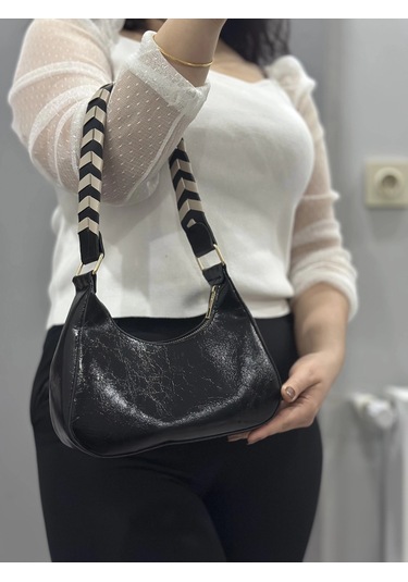 Biçomi Kraş Siyah Cilt Çanta Siyah