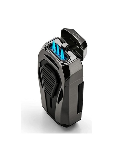 Colibri Boss Üçlü Jet Çakmak Puro Çakmağı Kesicili Siyah
