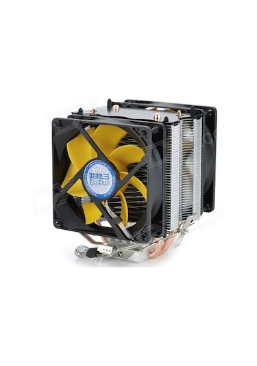 Intel 775 1155 1156 Cpu İşlemci Fanı Pc Cooler 2 X 9Cm Fan