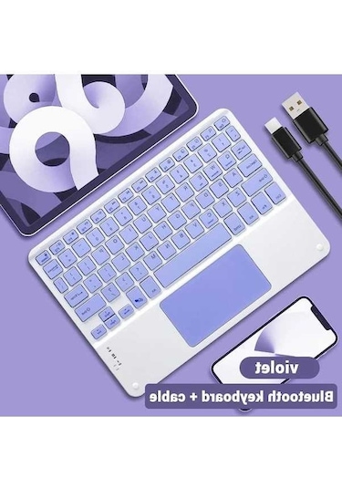 Willowhaven Bluetooth Kablosuz Klavye Fare Android Ios Samsung Xiaomi Tablet İçin İpad Uyumlu Air Grey Japonca Dil Uyumlu