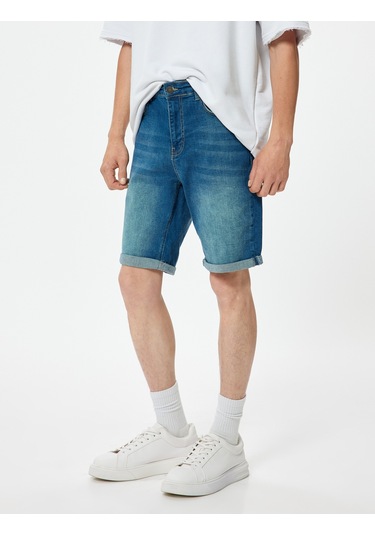Koton Slim Fit Kot Şort Bermuda Katlamalı Paça Cep Detaylı Pamuklu Koyu İndigo 4sam40030ıd İndigo Koton Slim Fit Kot Şort Bermuda Katlamalı Paça Cep Detaylı Pamuklu Koyu İndigo 4sam40030ıd İndigo