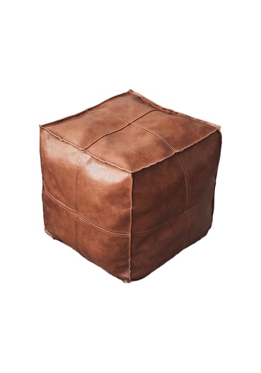 Suntek Magideal Boho Fas Puf Örtüsü Tabure Depolama Kare-kahverengi