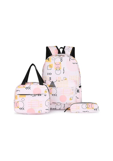 Vktech 3'lü Genç Okul Sırt Çantası Seti - Ayarlanabilir Kayışlı, Su Geçirmez Moda Çocuk Çantasıkoyu Gri Koyu Gri