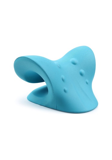 Yuntech01 Mavi Boyalı Boyun-omuz-kalça Masaj Yastığı: Servikal Traksiyon Ve Kas Gerginliği Rahatlatıcı Çok Fonksiyonlu Masaj Aleti Mavi