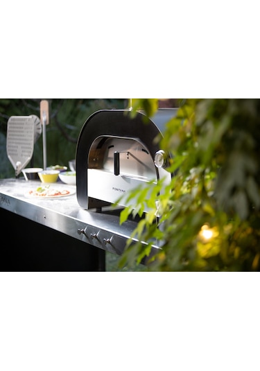 Fontana Forni Maestro 60 Gazlı Pizza Fırını Inox - Siyah