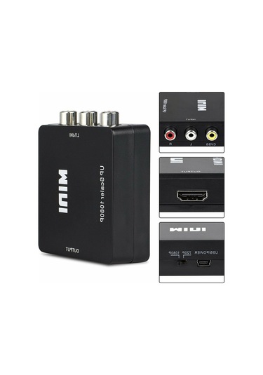 Suofeng Av'dan Hdmı'ye Dönüştürücü, 720p/1080p Manuel Ayar, Mini Boyut, Usb Şarjlı, Ev Ve Ofis Kullanıma Uygun