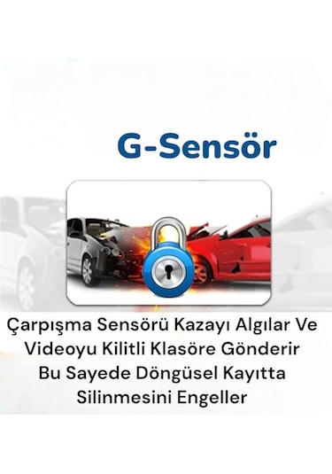 Kingline K-14 3 Kameralı Wifili Ekranlı Araç Kamerası