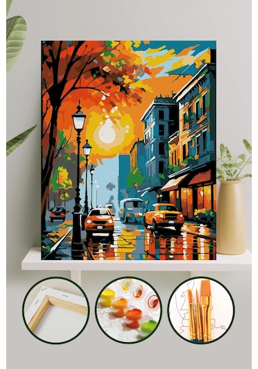 Sayılarla Boyama Tuval Seti 40x50 Cm - Cadde