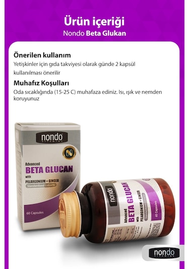Nondo Advanced Beta Glucan 60   Kapsül
