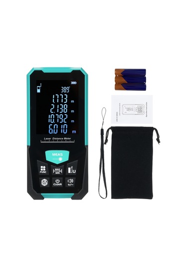 Reedark D3-50 Lazer Mesafe Ölçer, 50m Aralık, Alan/hacim/iki Nokta Ölçüm, 50 Veri Depolama, Pil İle Teslim, Ip54 Su Geçirmez
