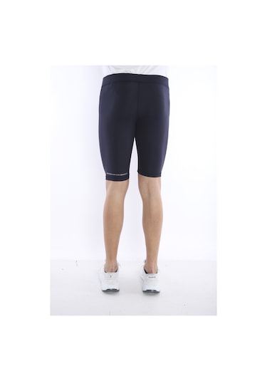 Escetic Erkek Spor Lacivert Kısa Tayt -CC- B1130-4023