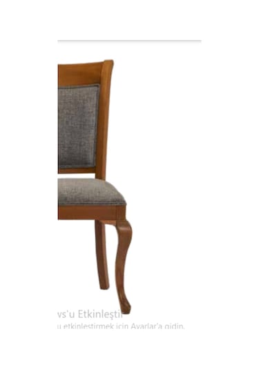 Bengimobilya Sandalye Zus013 Klasik Model Kayın Aslan Ayak Parlak Ceviz Kırçı