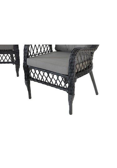 Beypazarı 2+1+1+sehpa 60 90 Baklon Bahçe Mutfak Takımı Gri
